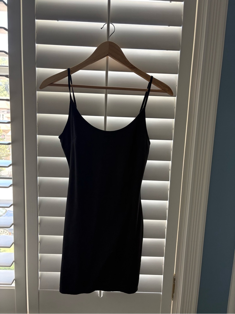 Adrienne Navy/Black Mini Slip Dress with Spaghetti Straps